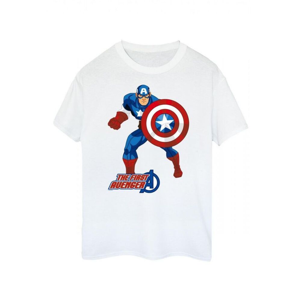 Captain America Unisex Adult The First Avenger T-Shirt / White